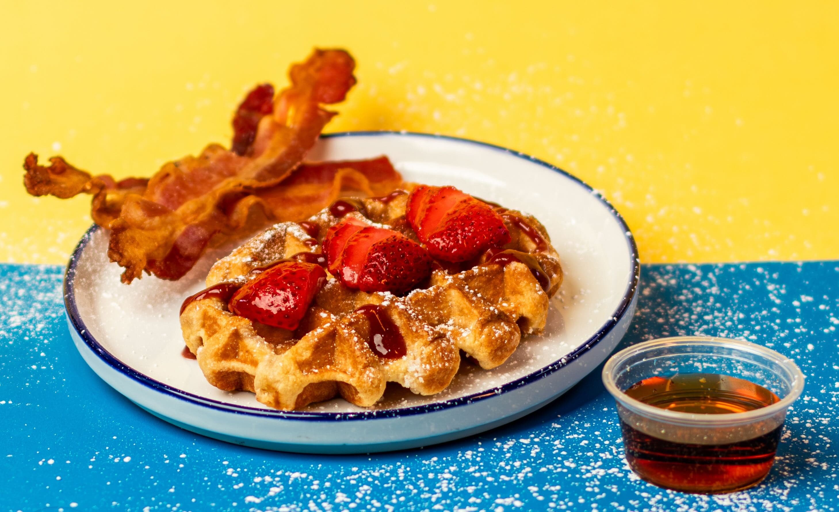 Waffle Belga con Fresas PC