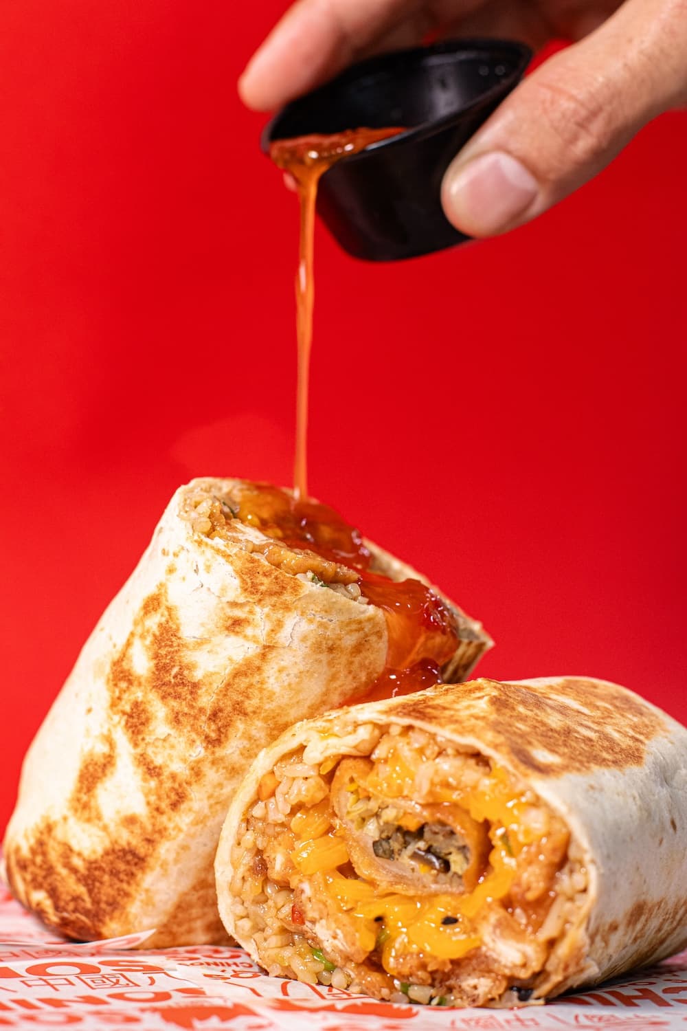 Burrito Orange Chicken